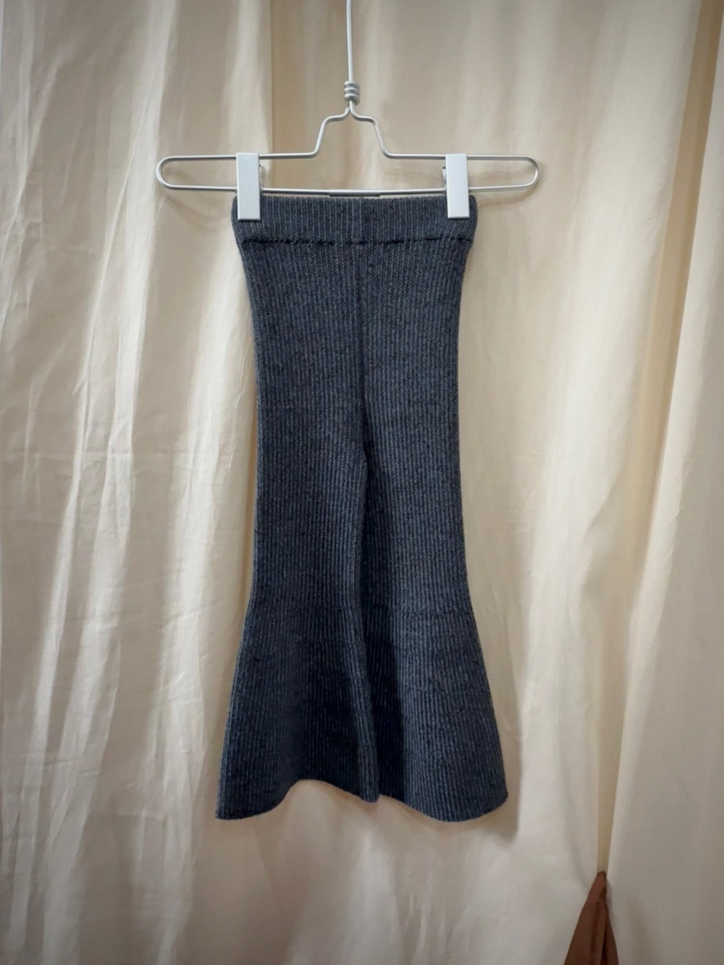 Color-Block Knit Flared Pants
