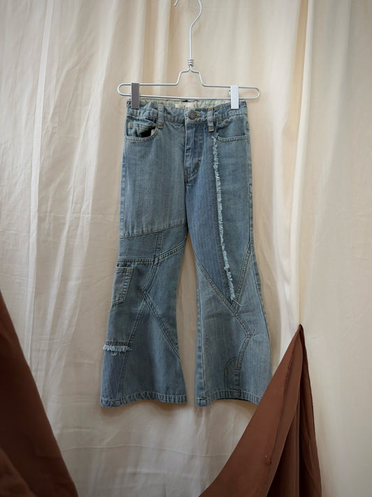 Patchwork Retro Flare Jeans