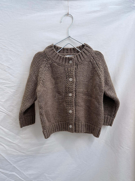 Patched Fluffy Cardigan